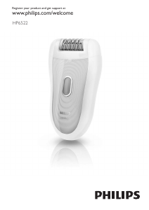 Priručnik Philips HP6522 Epilator