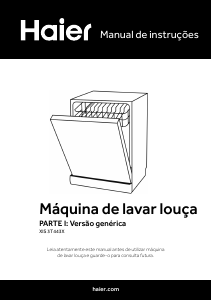 Manual Haier XIS 3T443X Máquina de lavar louça