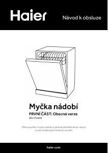 Manuál Haier XIS 3T443X Myčka na nádobí