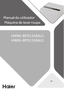 Manual Haier HW85-BPD13386U1 Máquina de lavar roupa