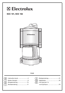 Brugsanvisning Electrolux SCC101 Kaffemaskine
