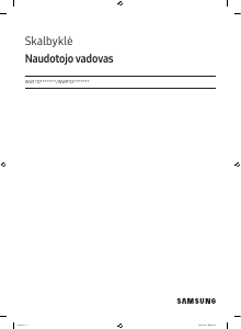 Vadovas Samsung WW90DG6U85LK Skalbimo mašina