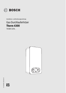 Bedienungsanleitung Bosch Therm 4300 Gasboiler
