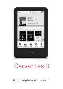 Manual de uso bq Cervantes 3 E-reader