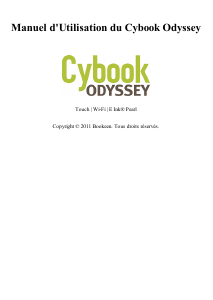 Mode d’emploi Bookeen Cybook Odyssey Liseuse