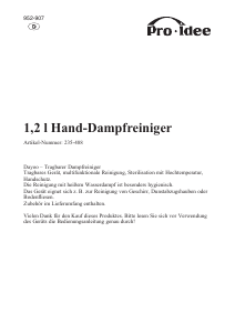 Handleiding Pro-Idee 235-488 Kledingstomer