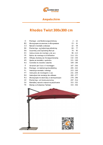 Manual de uso Schneider Rhodos Twist Sombrilla