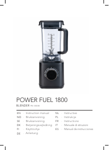 Handleiding Wilfa PB-1800B Power Fuel 1800 Blender