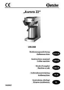 Bedienungsanleitung Bartscher Aurora 22 Kaffeemaschine