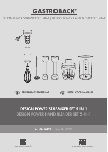 Handleiding Gastroback 40972 Design Power 5in1 Staafmixer