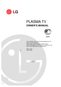 Handleiding LG RT-50PY10 Plasma televisie