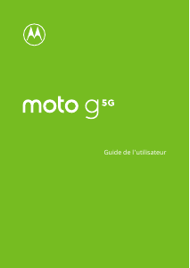 Mode d’emploi Motorola Moto G 5G Téléphone portable