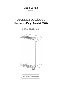 Instrukcja Mozano A12 Dry Assist 280 Osuszacz