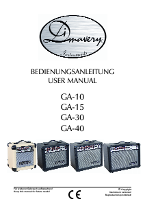 Bedienungsanleitung DiMavery GA-15 Gitarrenverstärker