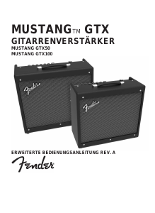 Bedienungsanleitung Fender Mustang GTX50 Gitarrenverstärker