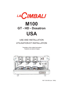 Mode d’emploi La Cimbali M100 GT-HD Dosatron Machine à expresso