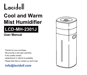 Manual Lacidoll LCD-MH-2301J Humidifier
