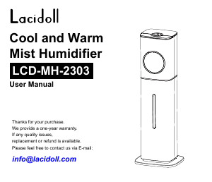 Manual Lacidoll LCD-MH-2303 Humidifier