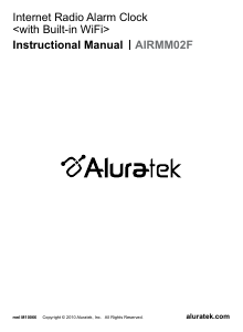 Manual Aluratek AIRMM02F Alarm Clock Radio