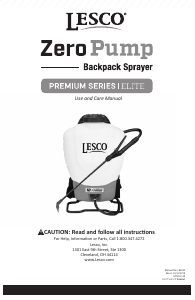 Handleiding Lesco 184320 Premium Series Druksproeier