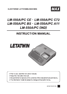 Handleiding Letatwin LM-550A/PC C72 MAX Labelprinter