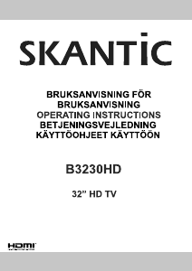 Handleiding Skantic B3230HD LED televisie