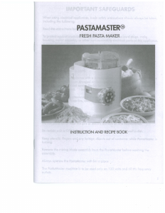 Manual Lello PastaMaster Pasta Machine