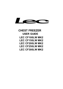 Handleiding Lec CF200LW Vriezer