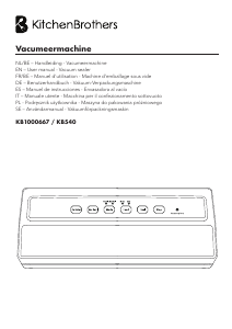Bedienungsanleitung KitchenBrothers KB1000667 Vakuumierer
