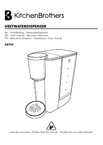 Mode d’emploi KitchenBrothers KB795 Fontaine à eau