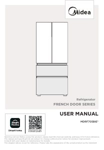 Handleiding Midea MDRF705BIE70 Koel-vries combinatie