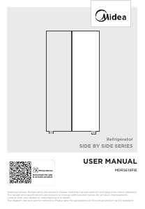 Handleiding Midea MDRS619FIE28 Koel-vries combinatie