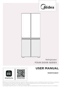 Handleiding Midea MDRM706BIE70 Koel-vries combinatie