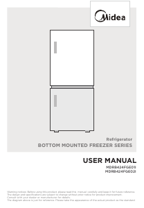 Handleiding Midea MDRB424FGE01I Koel-vries combinatie