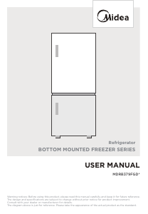 Handleiding Midea MDRB379FGD01 Koel-vries combinatie