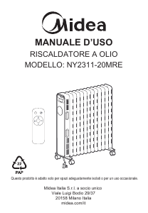 Manuale Midea NY2311-20MRE Termoventilatore