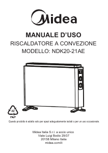 Manuale Midea NDK20-21AE Termoventilatore