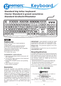 Handleiding Geemarc Standard Toetsenbord
