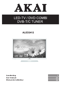 Mode d’emploi Akai ALED2412TBK Téléviseur LED