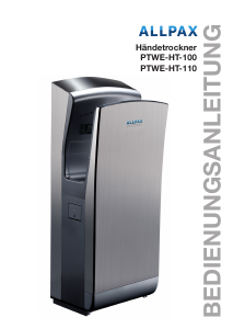 Bedienungsanleitung Allpax PTWE-HT-100 Händetrockner