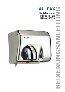 Bedienungsanleitung Allpax PTHW-HT-20 Händetrockner