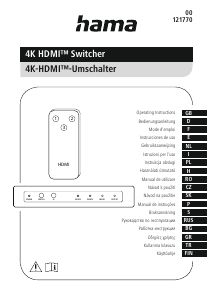 Instrukcja Hama 00121770 Przełącznik HDMI