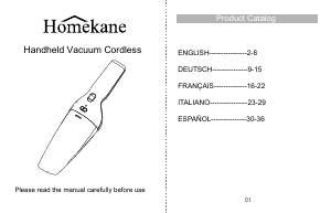 Manual de uso Homekane  Aspirador de mano