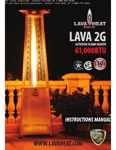 Manual Lava Heat Lava 2G Patio Heater