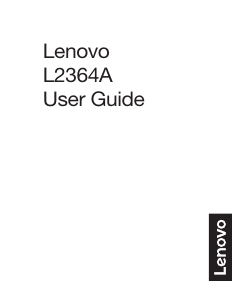 Manual Lenovo L2364A LCD Monitor