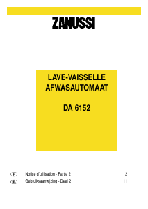 Handleiding Zanussi DA 6152 Vaatwasser