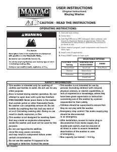 Handleiding Maytag MHN33PRTGW Wasmachine