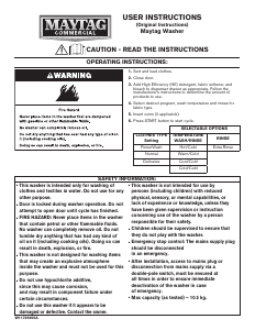 Mode d’emploi Maytag MHN33PDTGW Lave-linge