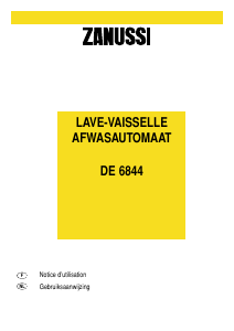 Handleiding Zanussi DE 6844 Vaatwasser