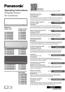 Manual Panasonic CS-Z20ZKEW Ar condicionado